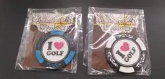 ゴルフマーカー2個セット 　　　I LOVE GOLF