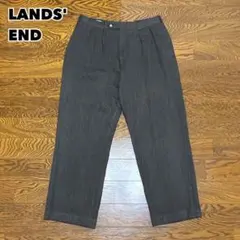 90s USA製 LANDS' END ランズエンド 2タックウールスラックスのサムネイル