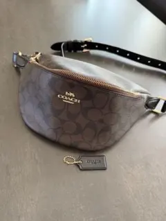 COACH ダークブラウン ボディバッグ
