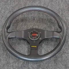 MOMO TUNER ステアリング ハンドル 320㎜ ブラックレザーのサムネイル