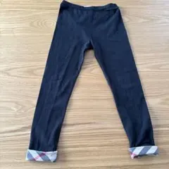 値下げ☆BURBERRY ブラック 10分丈レギンス 6Y116㎝