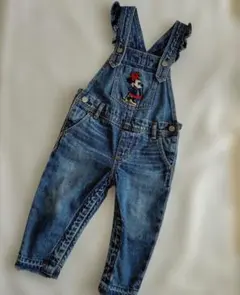 GAP ミニーマウス刺繍　デニムオーバーオール 2YEARS（95cm）