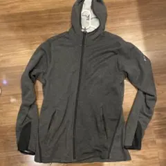 adidas フード付きグレー パーカー Lサイズ