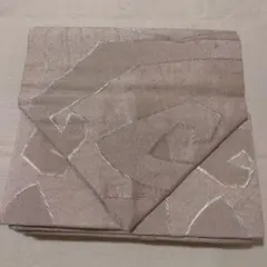 西陣織 名古屋帯 アンティーク シルバー ピンクベージュ 淡いピンク