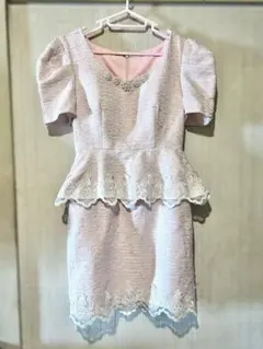 キャバドレス　タイトドレス　ミニドレス　ツイード　秋冬ドレス