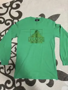 X-LARGE グリーン ロゴ長袖シャツ