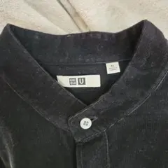 ユニクロU★ コーデュロイワイドフィットスタンドシャツ　ブラック
