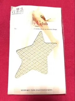 【新品未使用⭐︎送料込み】ベージュ金糸付き　網タイツ⑤