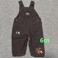 OSHKOSH ブラウンオーバーオール 6m