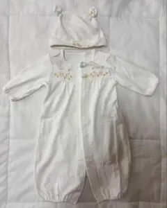 ホワイトツーウェイ・ドレスオールと帽子セット