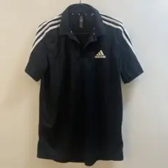K1272 adidas 半袖スポーツウェアポロシャツ 黒 メンズ M