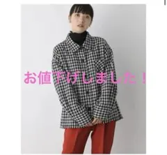 【値下げ】LOWRYS FARM アソートツイードシャツ　千鳥　ジャケット　F