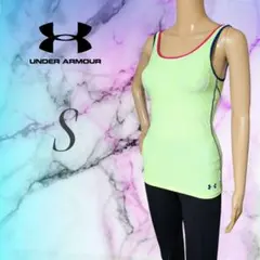 UNDER ARMOUR レディース カップ付きタンクトップ ネオンライム