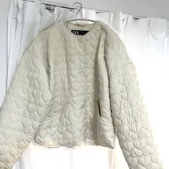 ZARA ハートキルティングジャケット　S