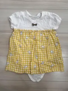 miffyチェックロンパース 80cm