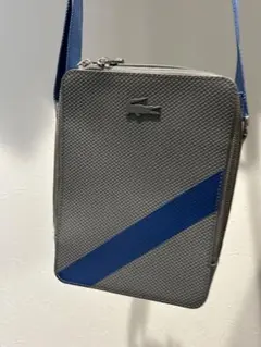 Lacoste ラコステ スクエアショルダーポーチ バックグレー