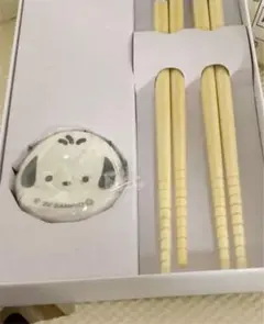 サンリオ●あたりくじ　ポチャッコ　はし&はし置き　取説あり箱入り