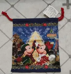 ディズニーシー　クリスマスウィッシュ２０１０巾着　ミッキー＆ミニー