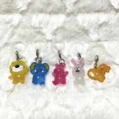 【新品未使用】たべっ子どうぶつ めじるしアクセサリー セミコンプ 5点