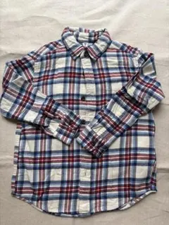 UNIQLO チェック柄 長袖　フランネルシャツ 110