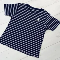 ユニクロ　UT スヌーピー 刺繍　ボーダー　ストライプ　Tシャツ M ネイビー