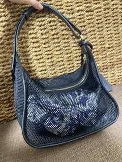 最終値下げ‼️《新品》オルセットORSETTO メッシュレザーバッグ 巾着付きのサムネイル