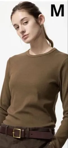 ※最終お値下げ※UNIQLO ソフトリブクルーネックt M