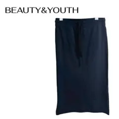 BEAUTY&YOUTH カジュアル デートスウェット風ロングタイトスカート