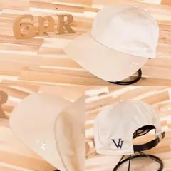 【ウィズリミテッド】ビッグ バイザー ライトニング ロゴ キャップ ベージュ×黒のサムネイル