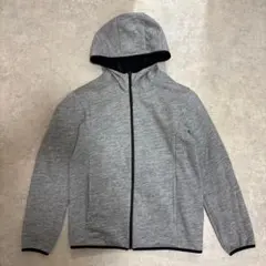 ユニクロ フルジップ パーカー フード付（M）グレー ポリエステル