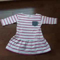 ストライプ 七分袖 トップス　Tシャツ