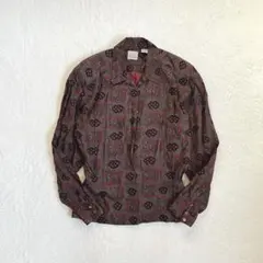 【4/30までの出品】デザインシャツ ペイズリー柄 総柄ブラウス グランジのサムネイル