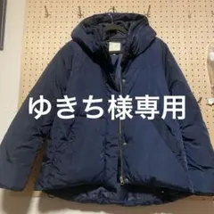 Earth ネイビー フード付きダウンジャケット