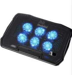 【新品】ノートPCクーラー 冷却パッド 6ファン 強力冷却 熱対策 テレワーク