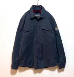 エディーバウアー ジャケット ブルゾン M グレーブルー US古着 裏チェック柄