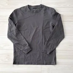 ユニクロ　エアリズムコットンUVカットクルーネックT ダークグレー　S ロンT