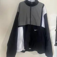 Nike ナイロンジャケット XL グレー/ホワイト/ブラック90s