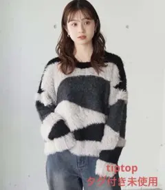 tiptop 異素材MIXプルオーバー ブラック 新品未使用