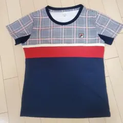 FILA チェック柄 Tシャツ Lサイズ