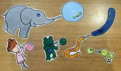 ケロポンズ「しゃぼんだま」 パネルシアター 完成品のサムネイル
