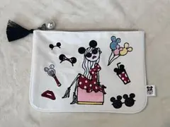 香港ディズニー 刺繍ポーチ チャーム付き