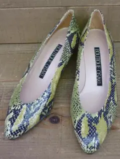 USED ブティックオーサキ パイソン柄 パンプス 23 1/2 日本製 蛇革のサムネイル