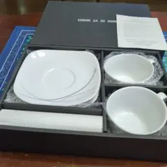 COMME CA DU MODE WAVE カップ＆ソーサーペア　スプーン付き