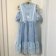 【未使用】Sanrioサンリオ　シナモロールワンピース　水色　チュール120