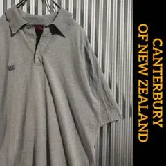 90s Y2K カンタベリー ポロシャツ 黒タグ グレー L ラグビーのサムネイル