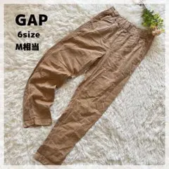 【ギャップ】ヘリンボーンイージーパンツ M相当 ベージュ テンセル混