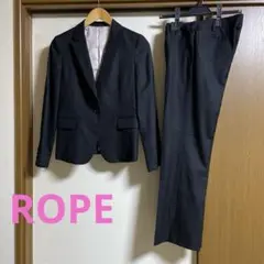 ROPE ブラック　テーラードパンツスーツ