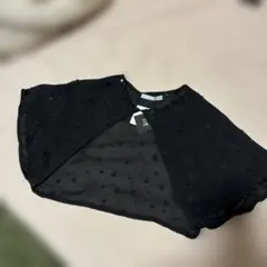 【新品・未使用】結婚式　パーティー　黒　ミニボレロ　ミニ丈　スパンコール　23区