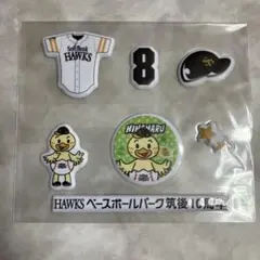 ソフトバンクホークス ぷくぷくシール #6今宮健太 グリッターシール