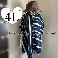 4L*春*重ね着に◎配色サラッとブラウスプルオーバー♪大きいサイズ*レディース